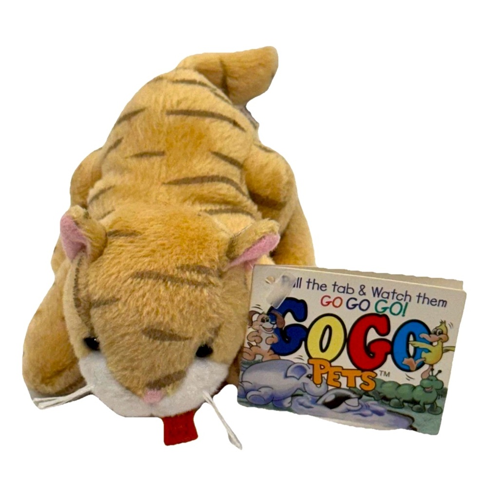Ganz Go Go Pets Tan Stripped Cat Whiskers  4-1/2" Wiggles & Shakes New Vintage